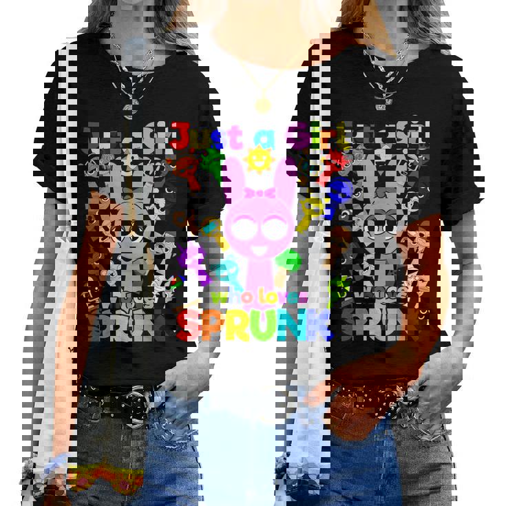 Sprunki Girls Fan Just A Girl Who Loves Sprunki Beats Camiseta de mujer
