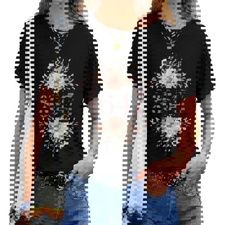 Subtle Anti Trump 8647 Flower Floral Boho President Liberal Women T-shirt