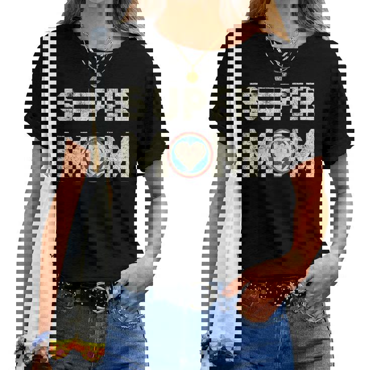 Super Mom Superheroine Mama Mother Heroine Star Sign Women T-shirt