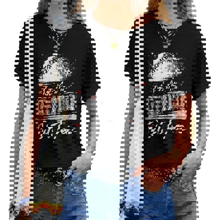 That's My Grandson Out There Grandma Baseball Mother's Day Women T-shirt That's My Grandson Out There Grandma Baseball Mother's Day Women T-shirt