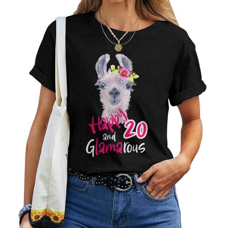 Women's 20Th Birthday 20S Birthday Decoration Lama T-shirt Frauen