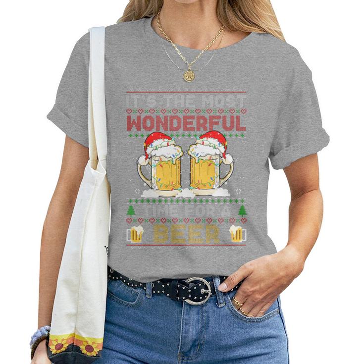 It's The Most Wonderful Time For A Beer Christmas Sweater T-shirt Frauen