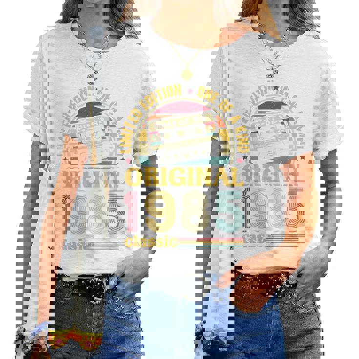 40 Cumpleaños 40 Años Hombre Intage 1985 Regalo Manga Larga Camiseta de mujer