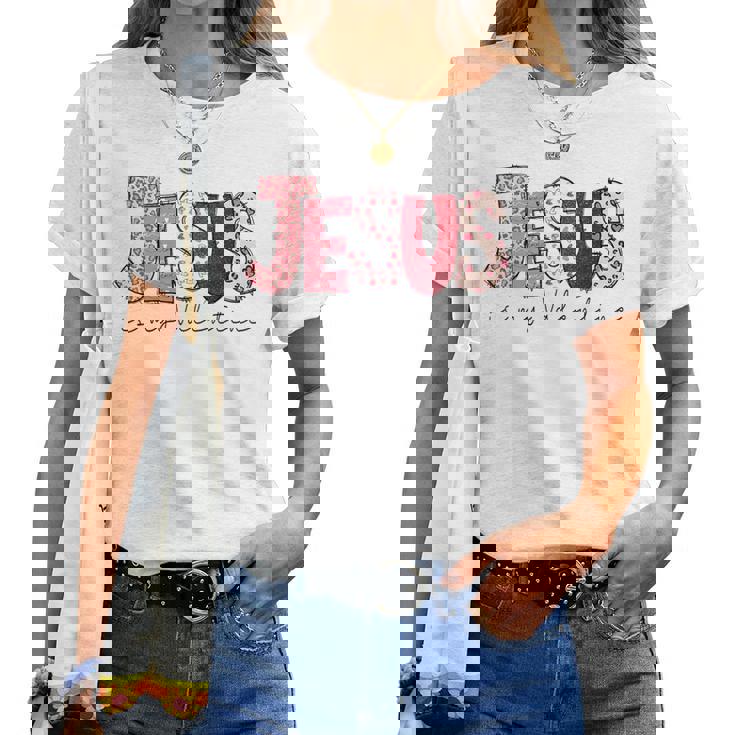 Christian Valentine Day Jesus Religious Valentine Girl Women T-shirt