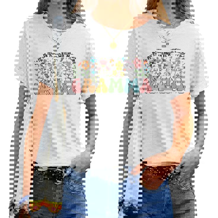 Womens Gaga Mama Bear Grandma Gift Floral T-Shirt