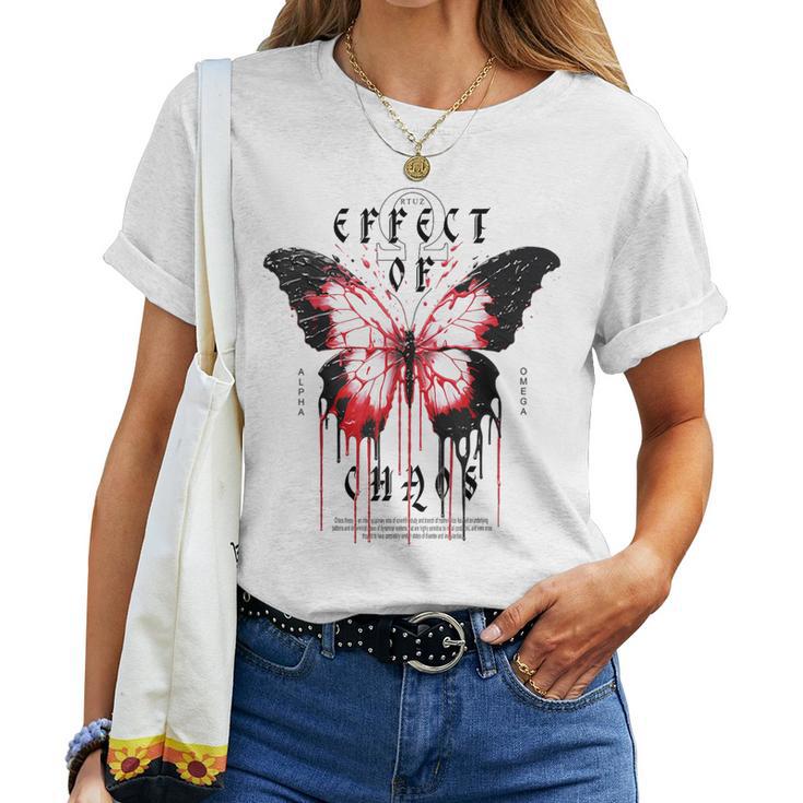 Hip Hop Y2k Hipster Streetwear Moth Butterfly T-shirt Frauen