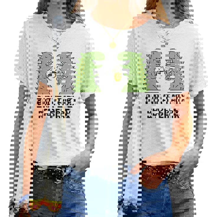 No Seas Un Tea Rex Sé Un Beer Rex Cerveza Dino Dinosaurs Bierrex Camiseta de mujer