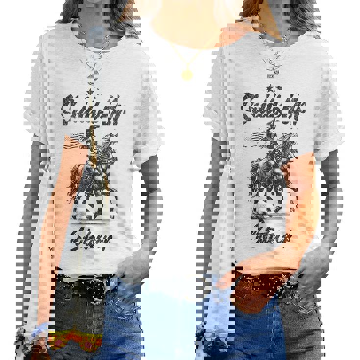 Saddle Up Buttercup Cowgirl Western Horse Riding Women T-shirt