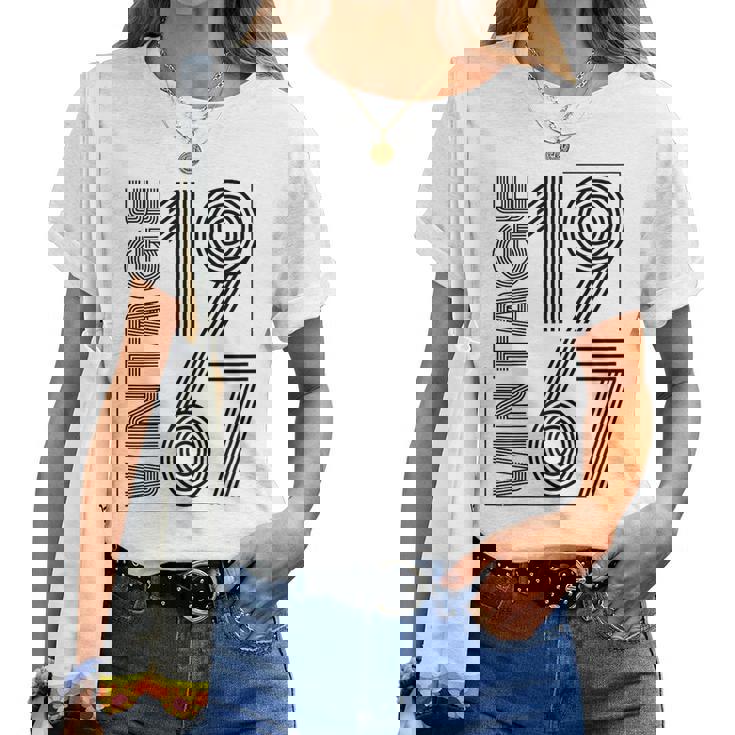Sintage De 1967 Para Retro Divertidas Cumpleaños De 1967 Camiseta de mujer