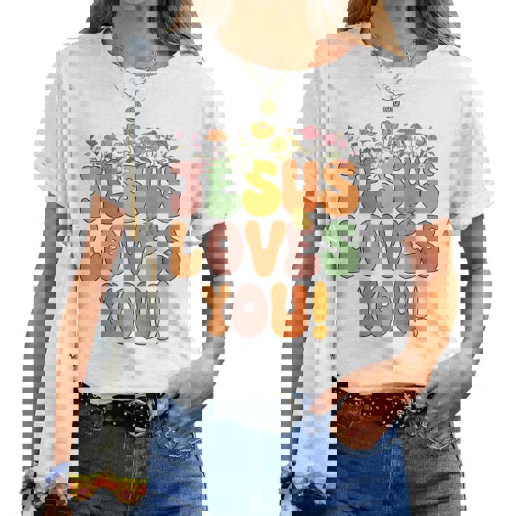 Toddler Jesus Loves You- Groovy Girls Christian Women T-shirt