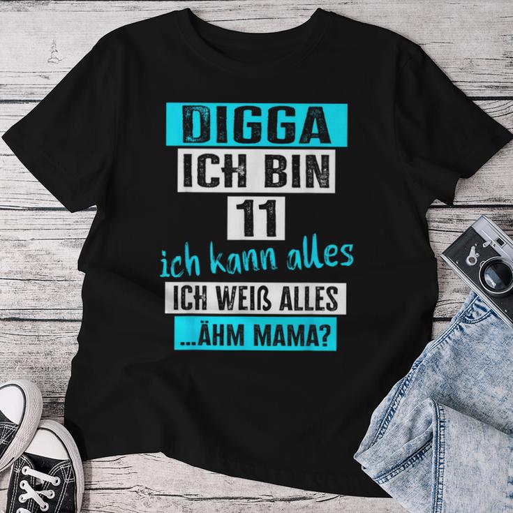 11Th Birthday Boy Girl I Am 11 Years 11Th Birthday T-shirt Frauen Lustige Geschenke