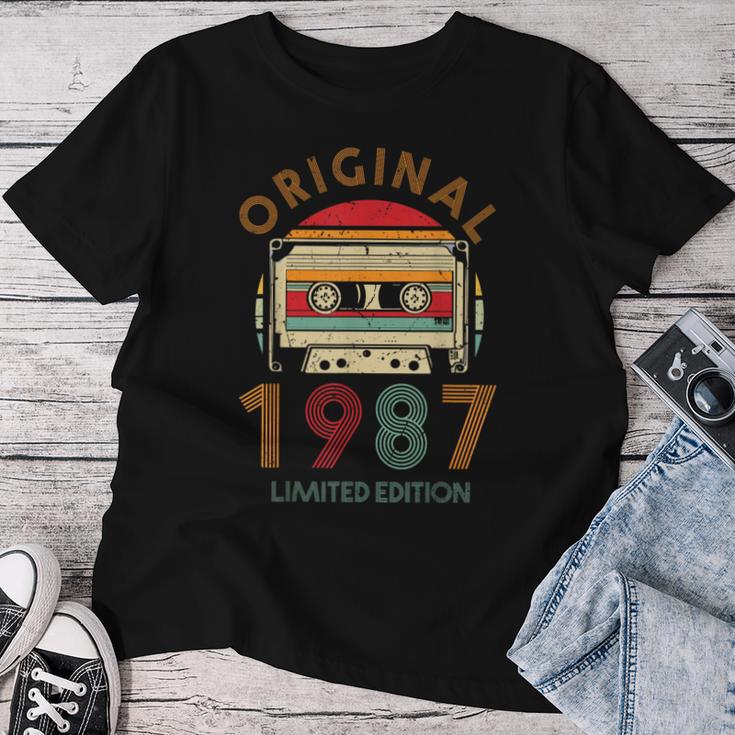 37Th Birthday Original Womenintageintage 1987 T-shirt Frauen Lustige Geschenke