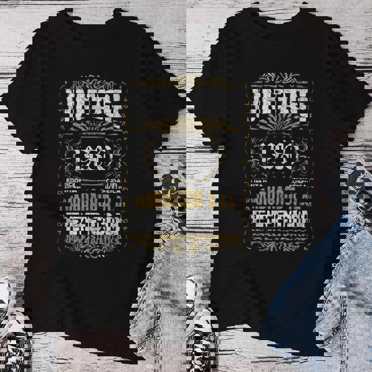 45 Cumpleaños 45 Años Hombre Intage 1980 Regalo Camiseta de mujer Regalos divertidos