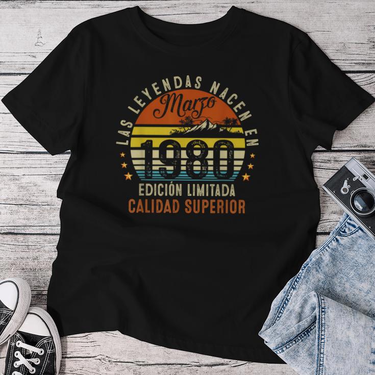 45 Cumpleaños Hombre 45 Años Marzo 1980 Regalo Camiseta de mujer Regalos divertidos