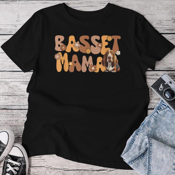 Basset Hound Groovy World's Best Basset Mama T-shirt Frauen Lustige Geschenke