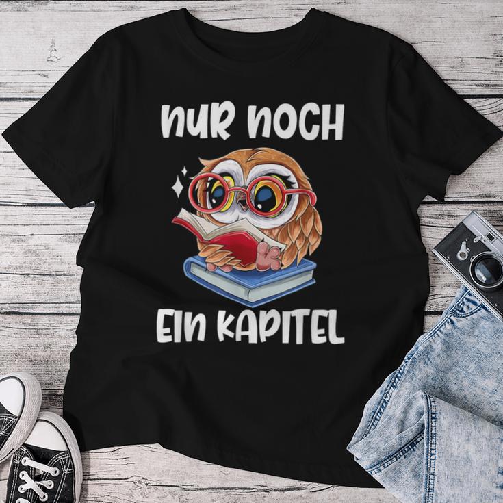 Buchwurm Nur Noch Ein Kapitel Book Lese Owl T-shirt Frauen Lustige Geschenke