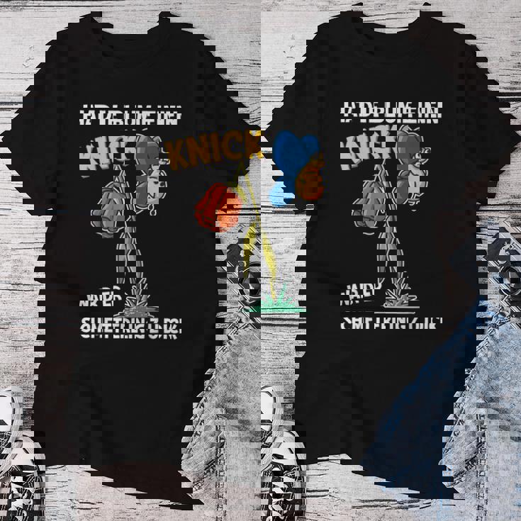 Butterfly Flower Kink Has The Flower A Bend T-shirt Frauen Lustige Geschenke