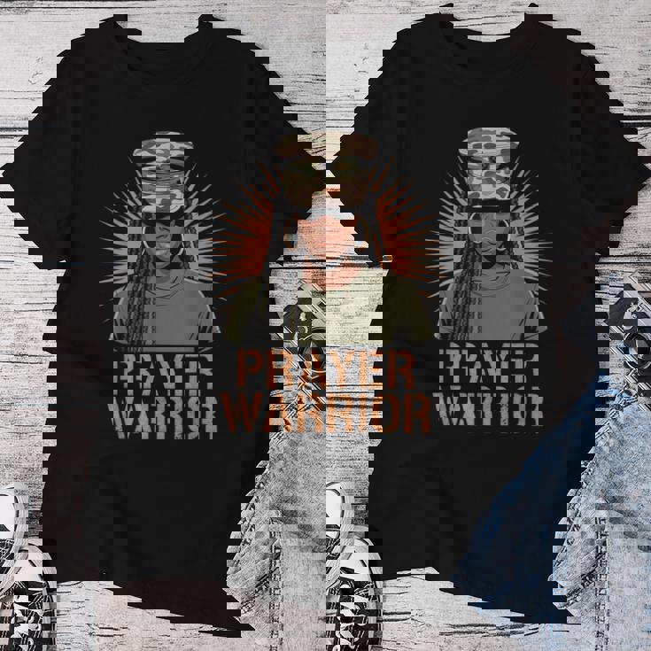 Christian Camo Girl Hat Jesus God Black Prayer Warrior Women T-shirt Unique Gifts