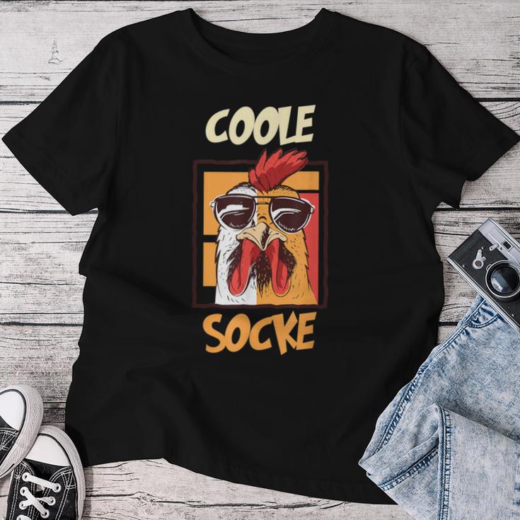 Cool Chicken Hen Cockerel Cool Sock Motif Chicken S T-shirt Frauen Lustige Geschenke