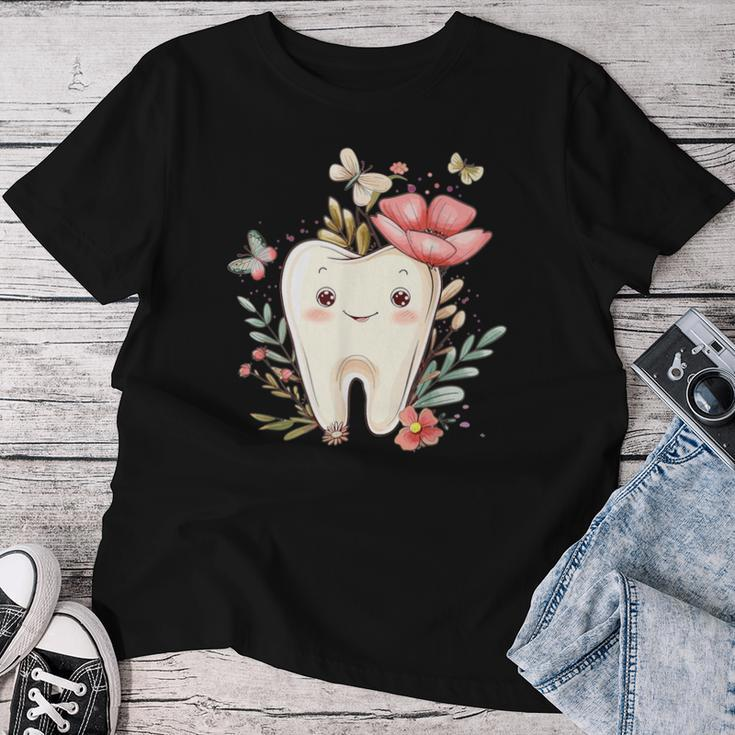 Cute Tooth With Flower I Children's Tooth T-shirt Frauen Lustige Geschenke