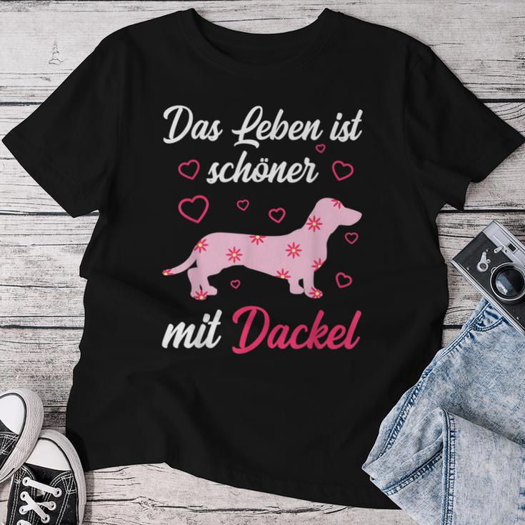 Dachshund Dog Girl Lady T-shirt Frauen Lustige Geschenke