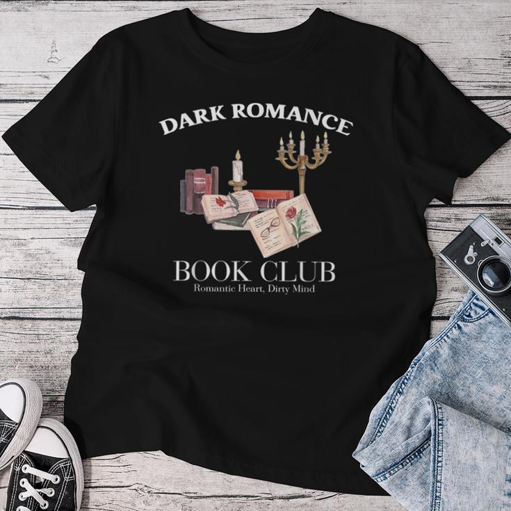 Dark Romance Book Club Romantic Heart Dirty Mind Quote T-shirt Frauen Lustige Geschenke