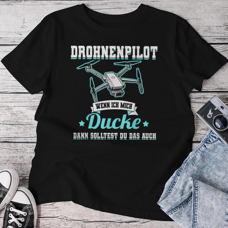 Drhnenpilot Wenn Ich Mich Ducke Drone Slogan Fpv T-shirt Frauen Lustige Geschenke