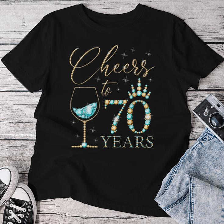 Ein Hoch Auf 70 Jahre Alte Frauen Zum 70 Geburtstag Frauen Königinnen Geburtstag T-shirt Frauen Lustige Geschenke