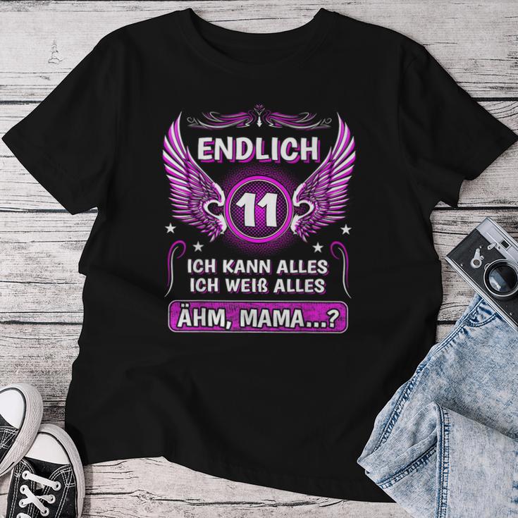 Endlich 11 Ähm Mama 11St Birthday Boy Girl Child S T-shirt Frauen Lustige Geschenke