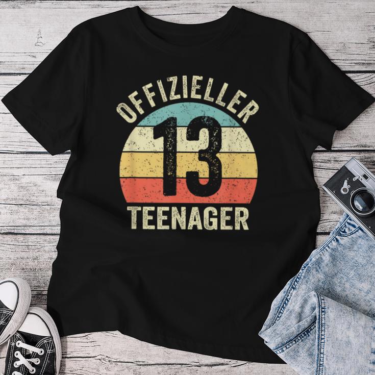 Finally 13Th Birthday Boy Girl Official Nager S T-shirt Frauen Lustige Geschenke