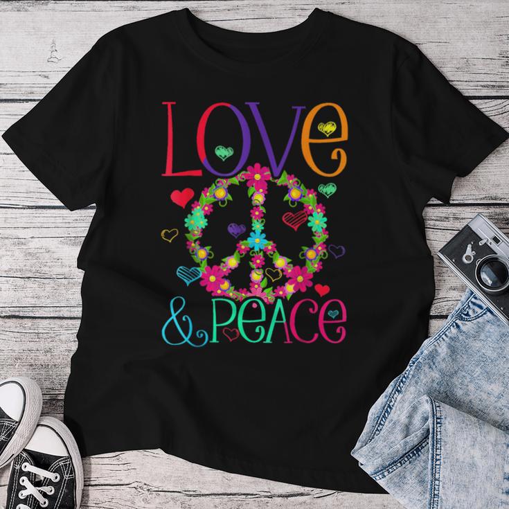 Flower Power Hippie Kostüm Love Peace 60Er 70Er Retro T-shirt Frauen Lustige Geschenke