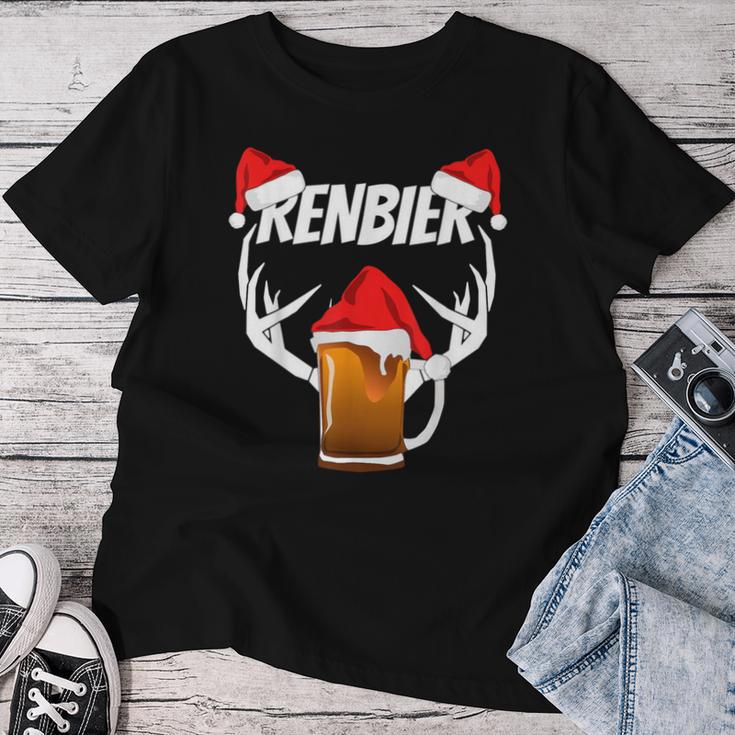 Saying Beer Renbier Reindeer Saufen Alcohol T-shirt Frauen Lustige Geschenke