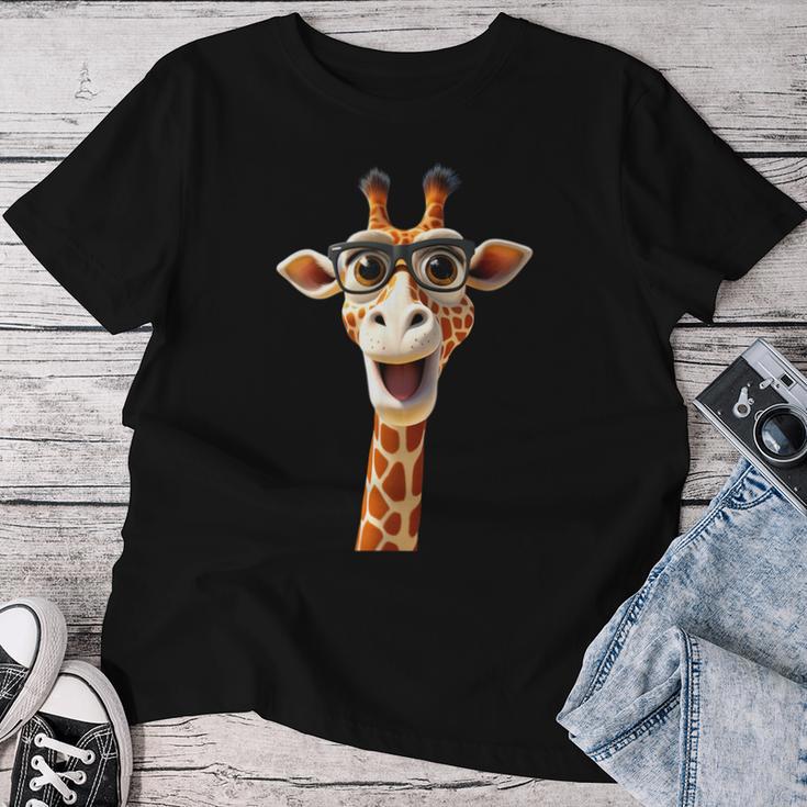 Giraffe Mit Sonnenbrille Afrika Safari Wildnis Süße Giraffen T-shirt Frauen Lustige Geschenke