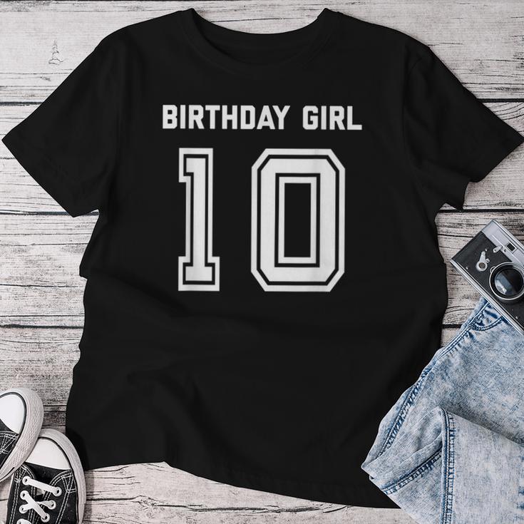 Girls 10Th Birthday Girls Ten Year Blue T-shirt Frauen Lustige Geschenke