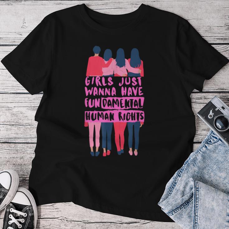 Girls Just Wanna Have Fundamental Human Rights Feminist T-shirt Frauen Lustige Geschenke