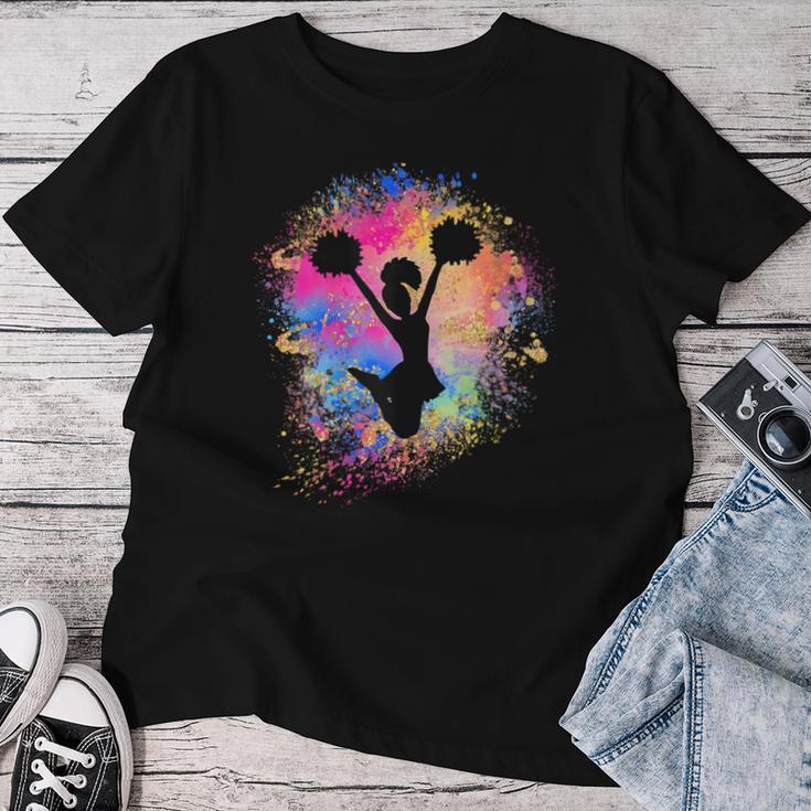 Girls' Rainbow Cheerleader Silhouette Female Cheerleader T-shirt Frauen Lustige Geschenke