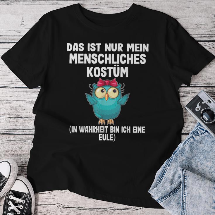 This Is My Human Costume Owl T-shirt Frauen Lustige Geschenke