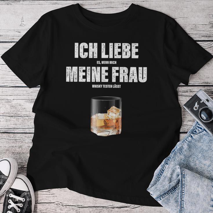 Ich Liebe Meine Wrau I Love My Woman Whisky Alcoholalent T-shirt Frauen Lustige Geschenke