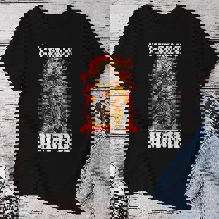 I'm Afraid Of Cringe Skeleton Camiseta de mujer Regalos divertidos