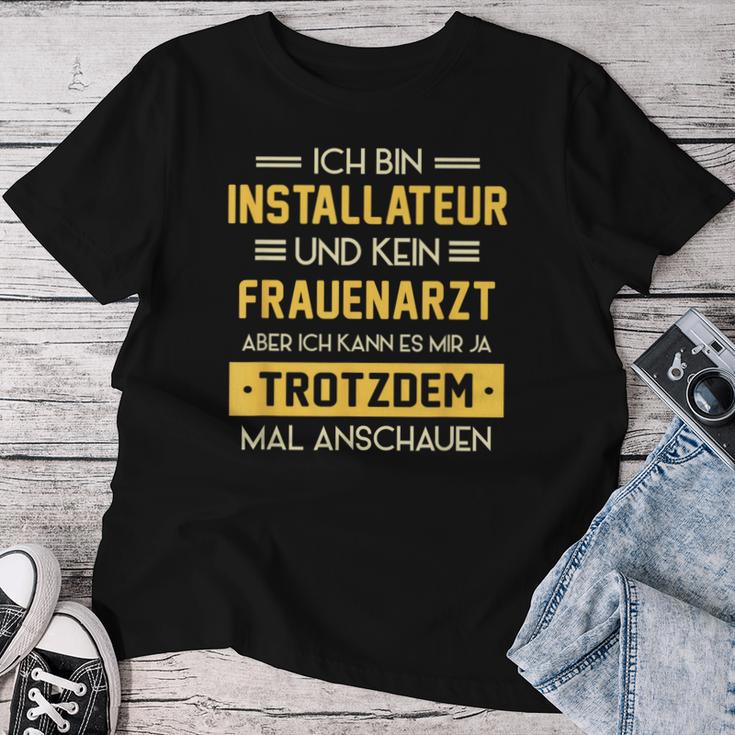 Installateur Kein Frauenarzt Slogan Plumber T-shirt Frauen Lustige Geschenke