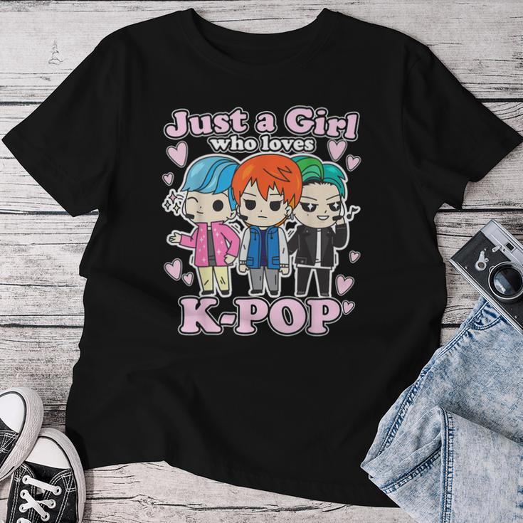 K-Pop Just A Girl Who Loves K-Pop Korean Pop Band T-shirt Frauen Lustige Geschenke