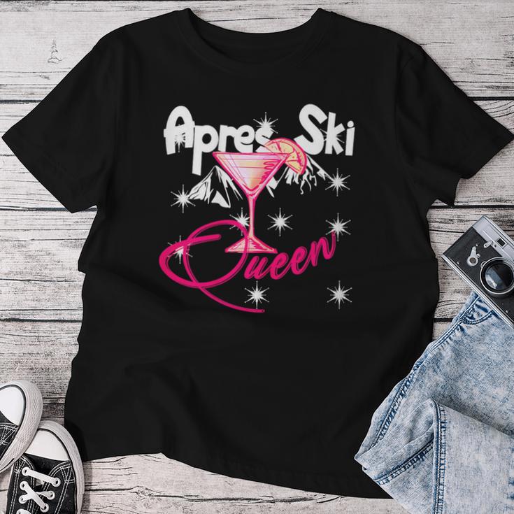 Lustiges Kostüm Wintersport Spruch Apres Ski Queen Partysekt T-shirt Frauen Lustige Geschenke