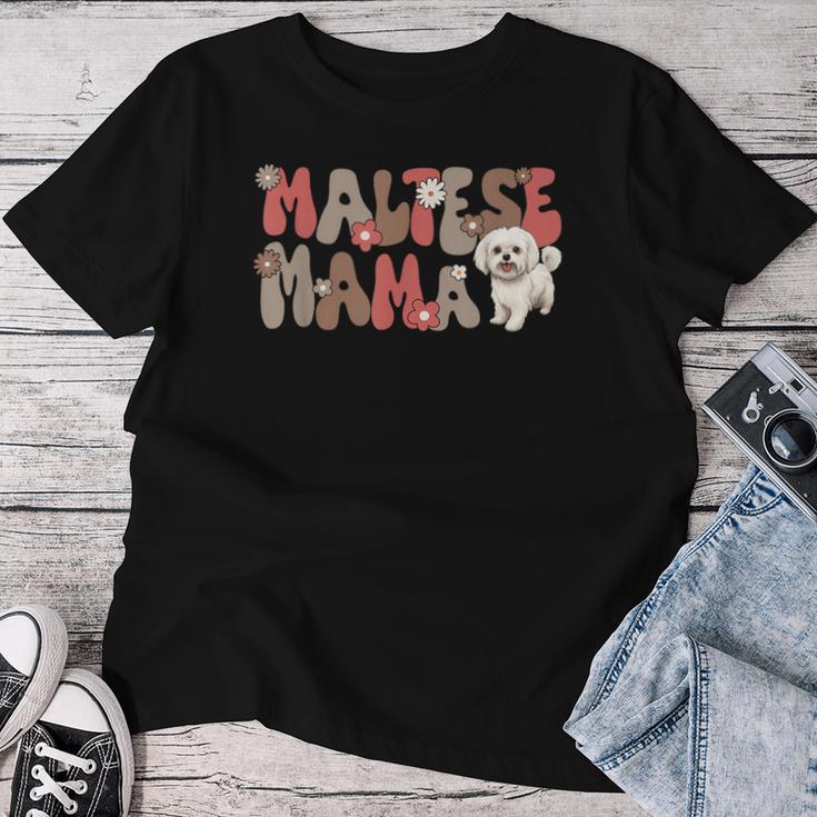 Maltese Groovy World's Best Maltese Mum T-shirt Frauen Lustige Geschenke