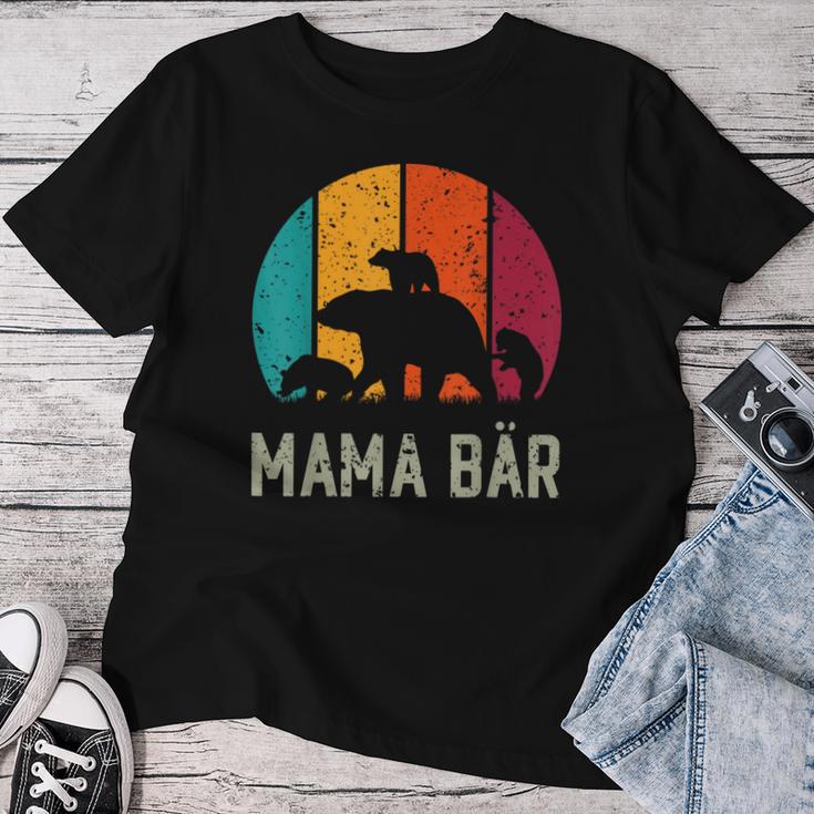 Mama Bear 3 Children Mother's Day Mother Women's T-shirt Frauen Lustige Geschenke