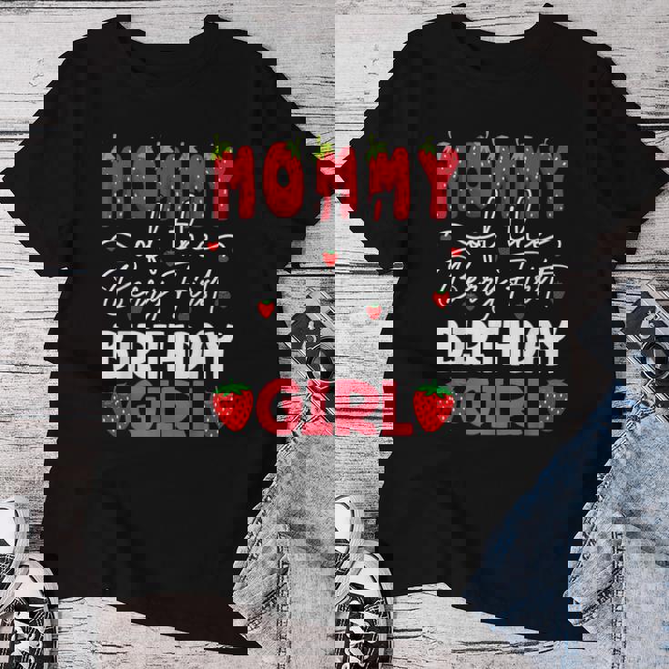 Mommy Of The Berry First Birthday Girl Strawberry Women T-shirt Funny Gifts