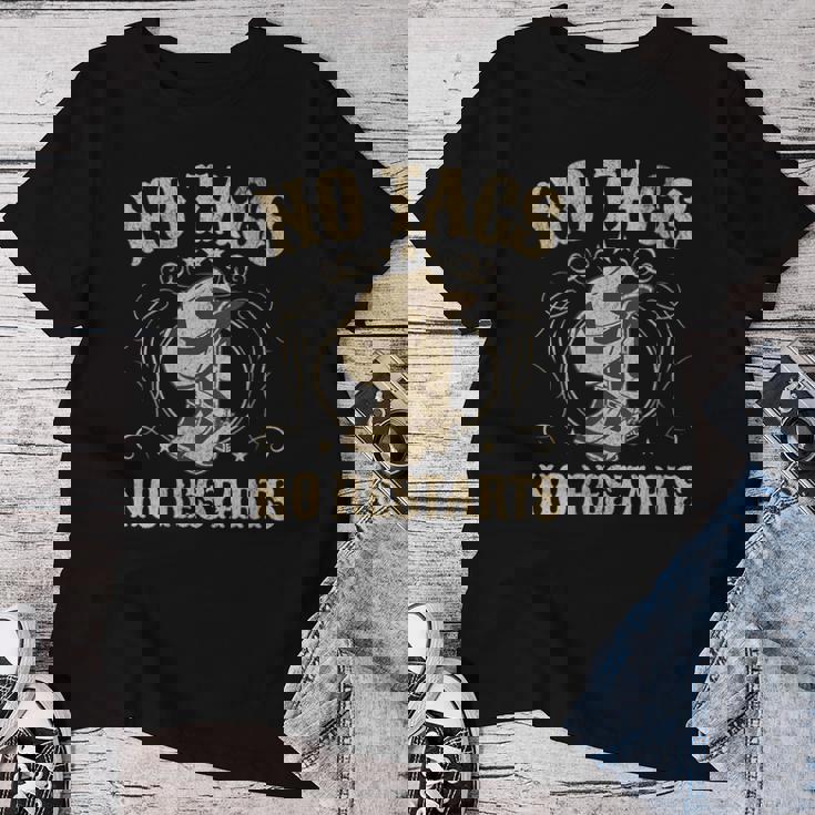 No Tags No Restarts Cowboy Western Country Fan Line Dance T-shirt femme Cadeaux drôles