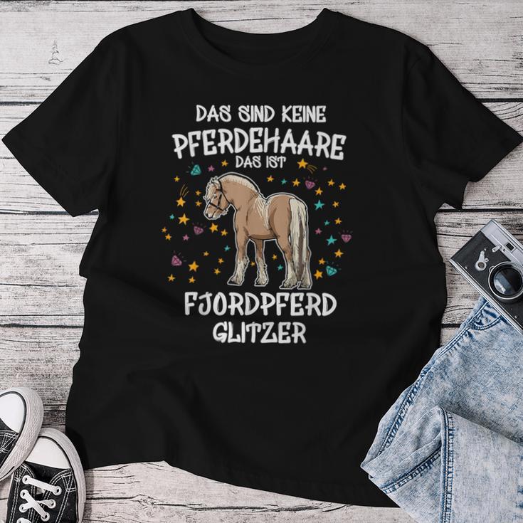 Norwegian Fjord Horse Glitter Horse Riding Fjordi T-shirt Frauen Lustige Geschenke