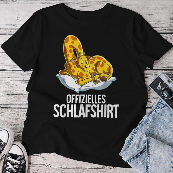 Official Giraffe Sleep T-shirt Frauen Lustige Geschenke