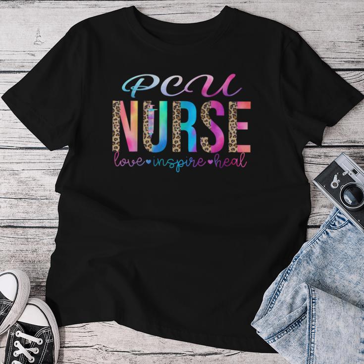Pcu Nurse Love Inspire Heal Watercolor Small Black Women T-shirt Funny Gifts