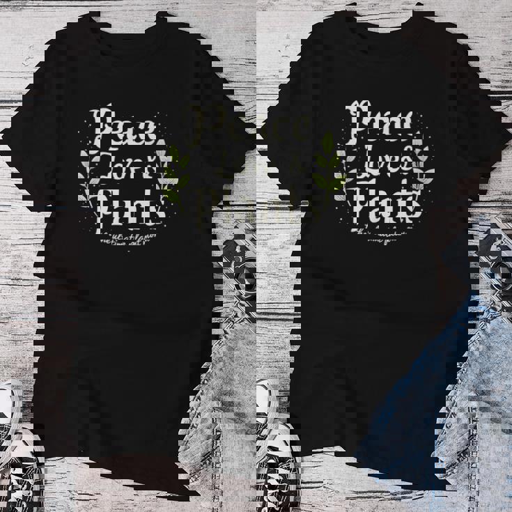 Peace Love & Plants Mom Garden Mother's Day Gardening Moms Women T-shirt Unique Gifts